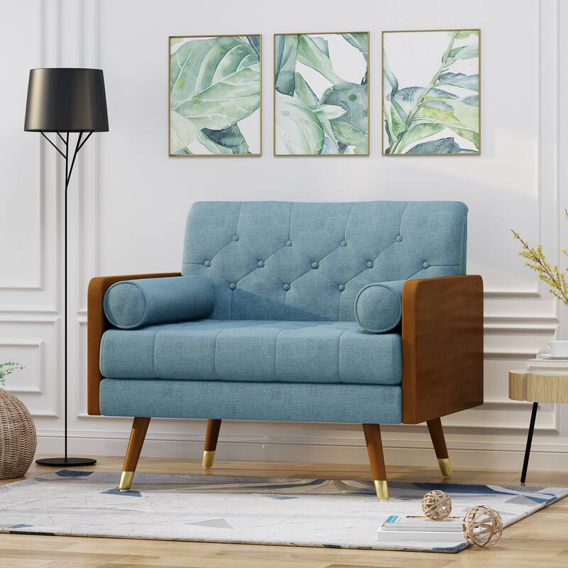 Christopher Knight Home Frankie Mid-Century Modern Club Chair - Blue