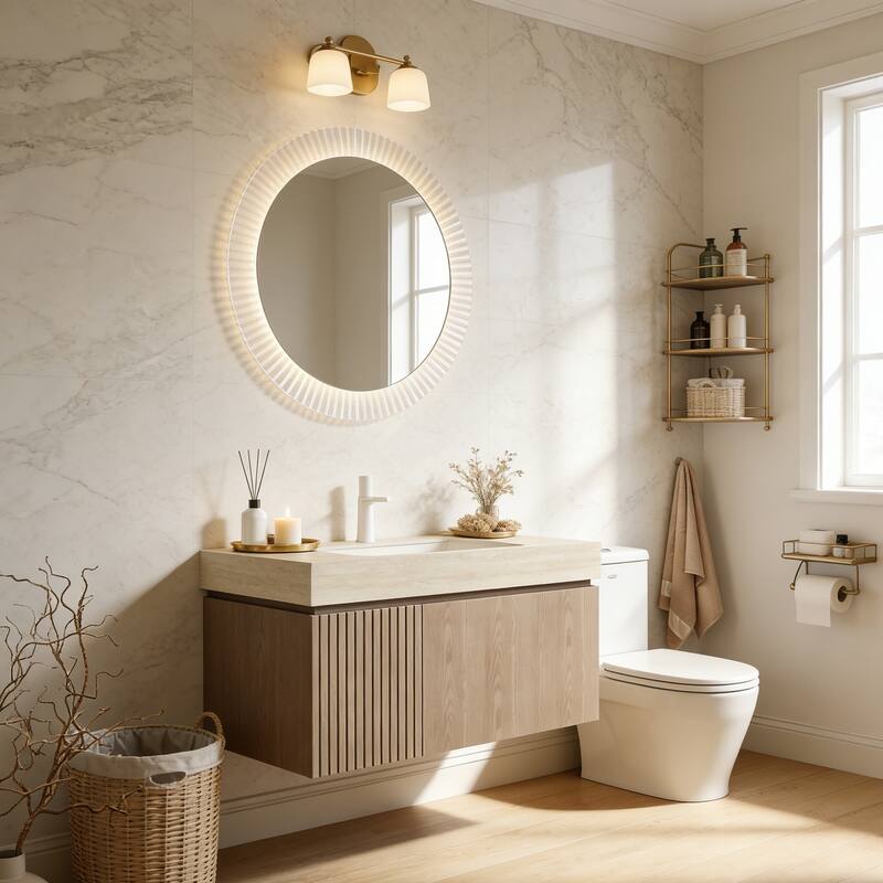 Mondern Floating Bathroom Vanity with 1 Pre-drilled Faucet Holes