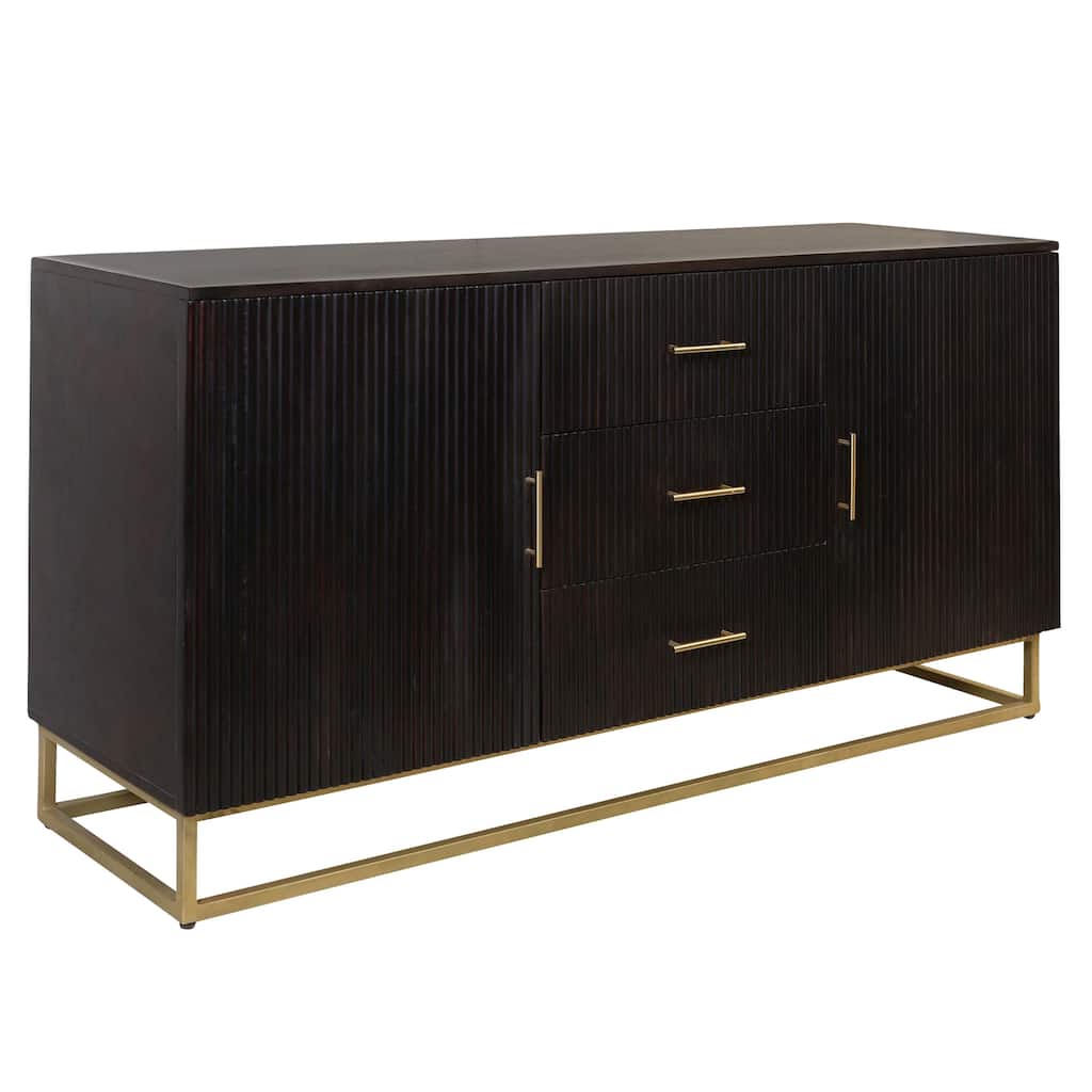 StyleCraft Lexington Sideboard - Ebony & Gold