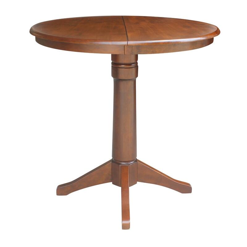 36" Round Top Pedestal Table w/12" Leaf