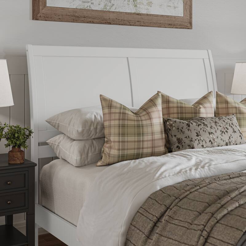 AFI, Portland Solid Wood Low Profile Platform Bed with Matching Footboard