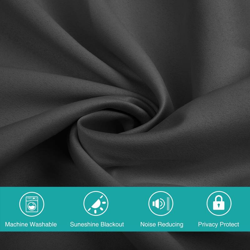 Pro Space Room Blackout Curtains Drape Top Grommet 1 Panel - Grey - 70"W x 63"H