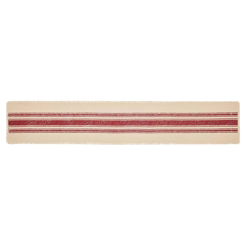 Vintage Burlap Stripe Runner
