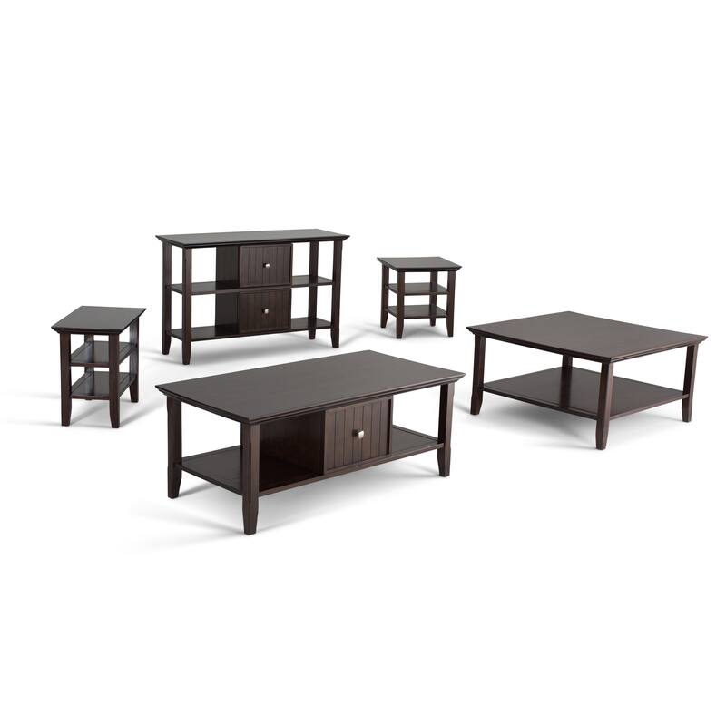 WYNDENHALL Normandy Solid Wood Square Transitional End Table - 19 inch Wide