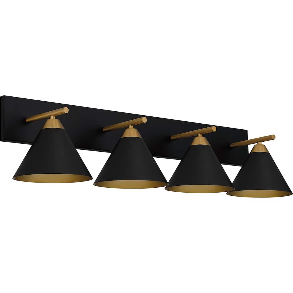 Mastro 4-Light Matte Black Bath Light