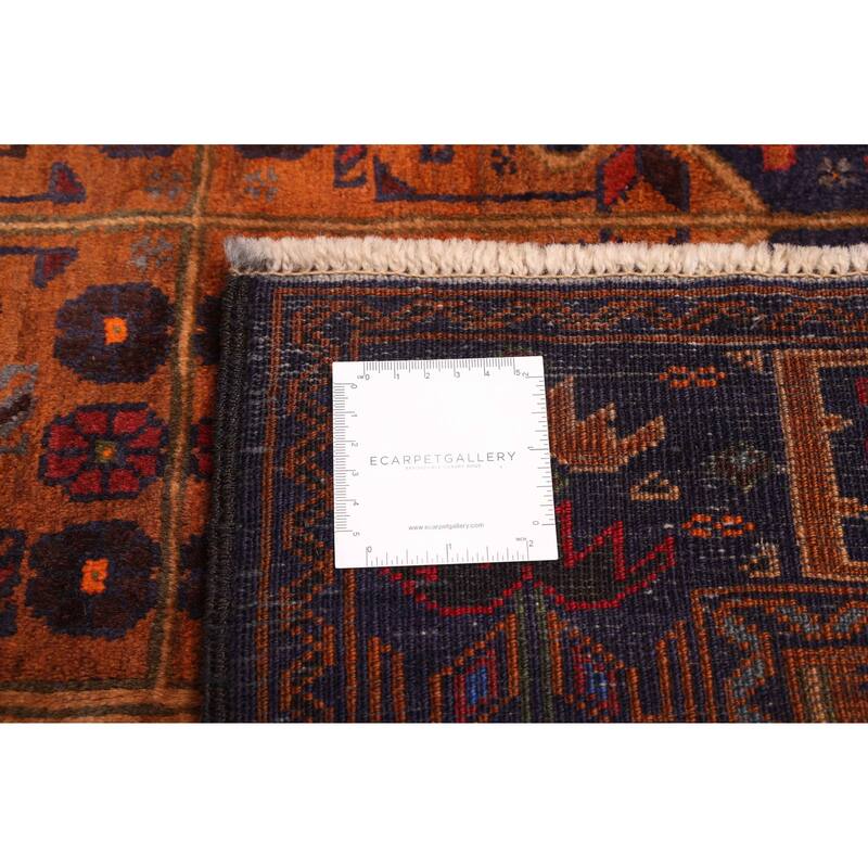 ECARPETGALLERY Hand-knotted Teimani Burnt Orange Wool Rug - 3'7 x 6'8