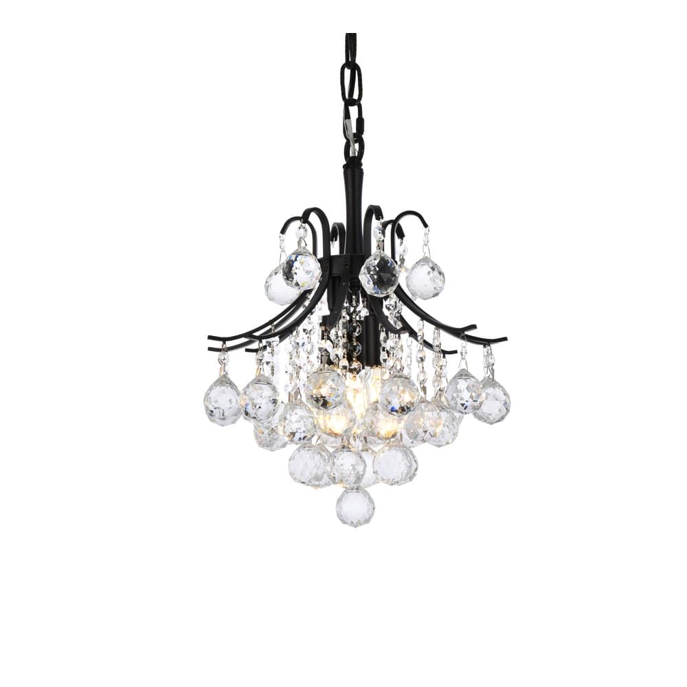 Elegant Lighting V8000D12/RC Toureg 3 Light 12" Wide Crystal Pendant