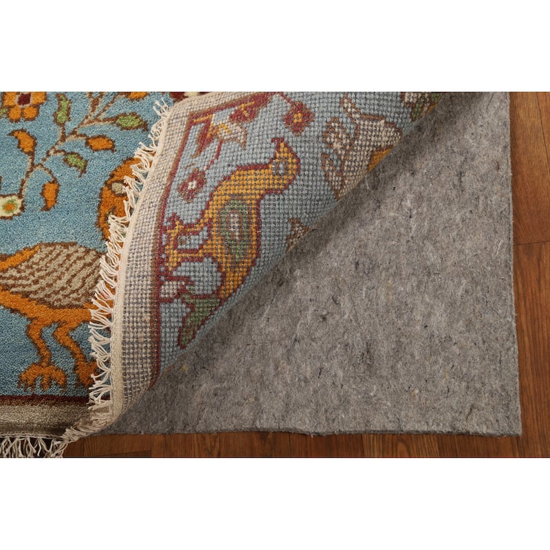 Hand Knotted Oriental 100% Wool Carpet Traditional All-Over Navy Blue & Blues Ziegler Area Rug - 5' 1'' X 3' 0''
