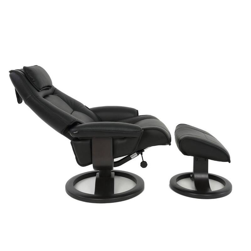 Fjords Admiral R Leather Recliner and Ottoman