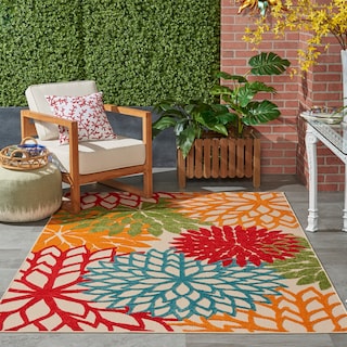 Nourison Aloha Floral Modern, Indoor/Outdoor Area Rug