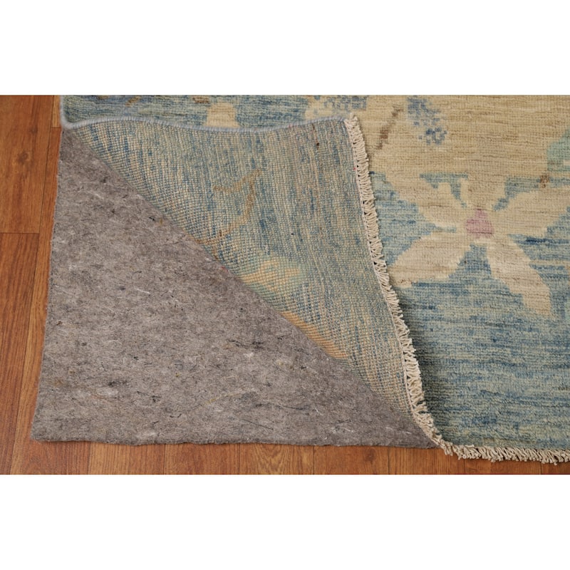 Hand Knotted Oriental 100% Wool Carpet Traditional Floral Beige & Ivories Art Deco Area Rug - 13' 5'' X 9' 8''