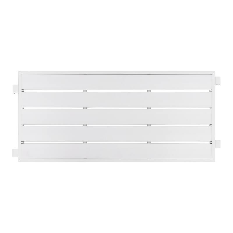 Seville Classics 9-Pair 3-Tier White Resin Slat Metal Frame Stackable Shoe Rack