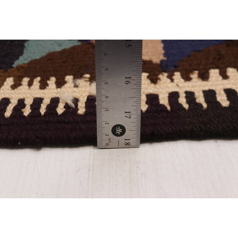 ECARPETGALLERY Flat-Weave Ankara Multi Color Wool Kilim - 4'11 x 9'8