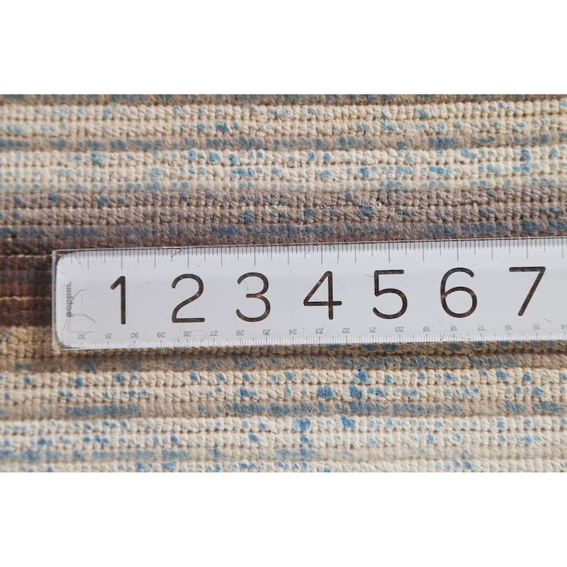 Multi-Color Modern Accent Rug Handmade Wool Carpet - 2'8"x 4'9"