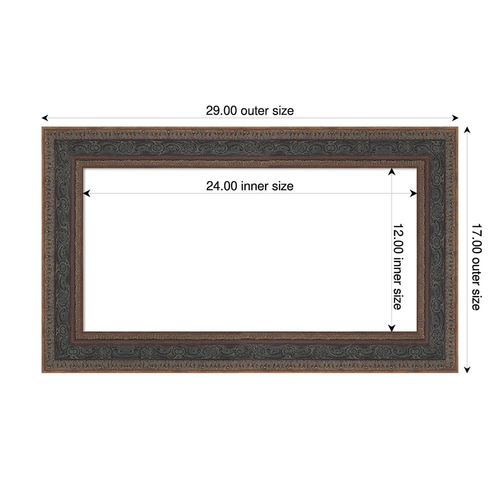 Attic Aged Framed Dry Erase Magnetic Board