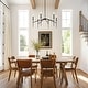 preview thumbnail 2 of 7, Modern 6-Light Black Chandelier Industrial Metal Light Fixture for Dining Room - 32.7 " L × 13.8 " H