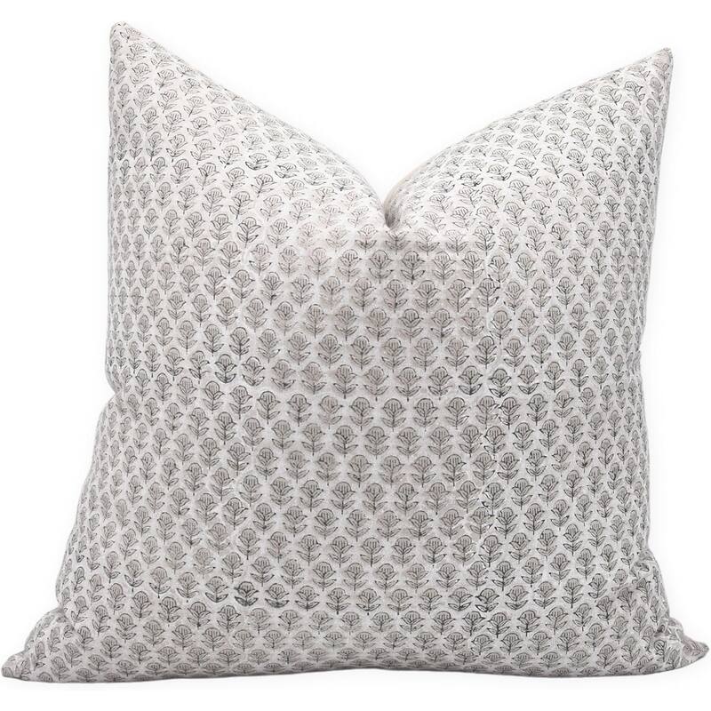 Fabdivine Rustic Pure Linen Floral Artisan Pillow Cover for Home Decor, Tarangani