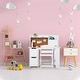 preview thumbnail 7 of 6, Kids Study Desk and Chair Set with Bookshelf Bulletin Board Cabinets