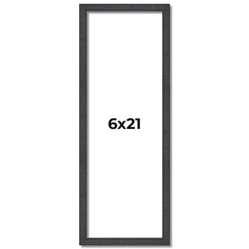 6x21 Frame Brown Solid Wood Picture Frame - Complete Modern Photo