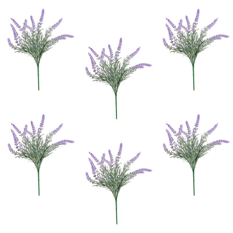 Artificial Lavender Floral Sprays - 14" - Purple - Set of 6