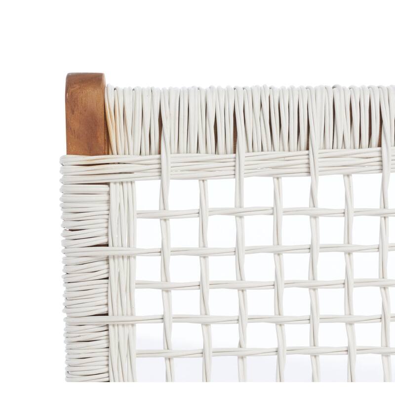 SAFAVIEH Lissy Acacia/ Rope Outdoor Chair & Table Set - 24W x 28D x 31H