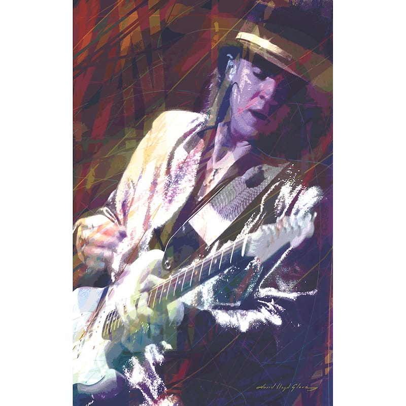 Guitar Master Stevie Ray Vaghn SRV Art Poster - 24 x 36 Inch