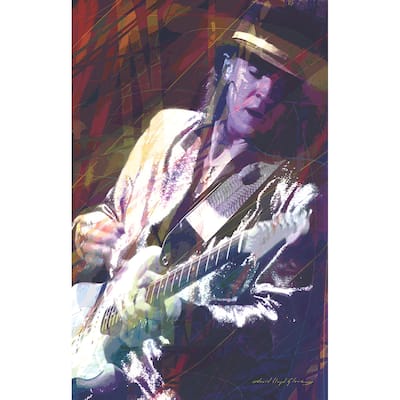 Guitar Master Stevie Ray Vaghn SRV Art Poster - 24 x 36 Inch