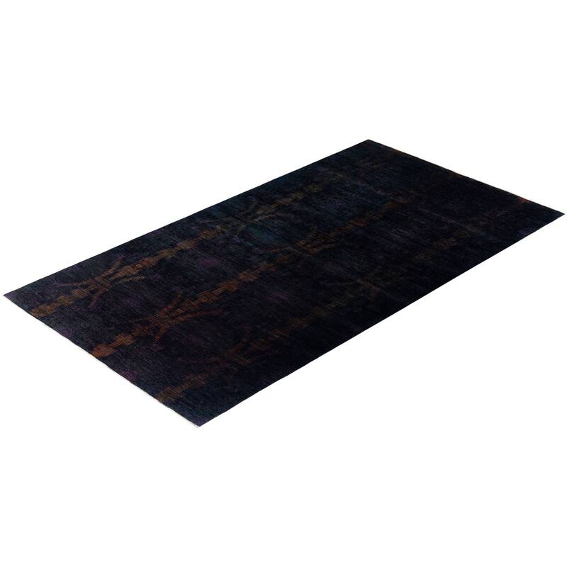 Vibrance, One-of-a-Kind Hand-Knotted Area Rug - Black, 7' 10" x 14' 4" - 7' 10" x 14' 4"
