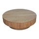 preview thumbnail 11 of 61, Modern Solid Wood Veneered Round Coffee Tea Table with Storage