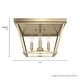preview thumbnail 4 of 12, Hunter Laurel Ridge 4-Light Flush Mount Ceiling Light - Entry, Hallyway, Bathroom - Modern Farmhouse, Industrial - Damp Rated!