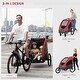 preview thumbnail 9 of 9, Multi-Functional Bike Trailer for Kids, Twin Stroller & Jogger with 5-Point Harness and Large Rubber Tires