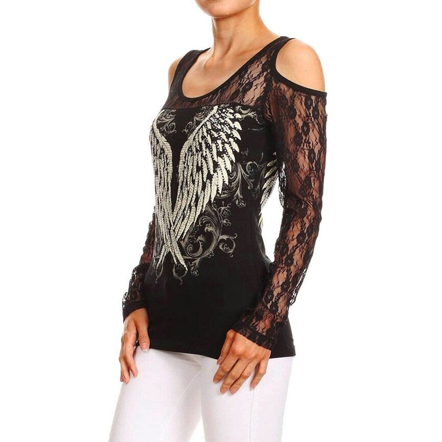 women's plus size tops with bling