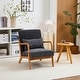 preview thumbnail 4 of 19, Mid-century Modern Accent Chair with Upholstered Pillow Dark Grey