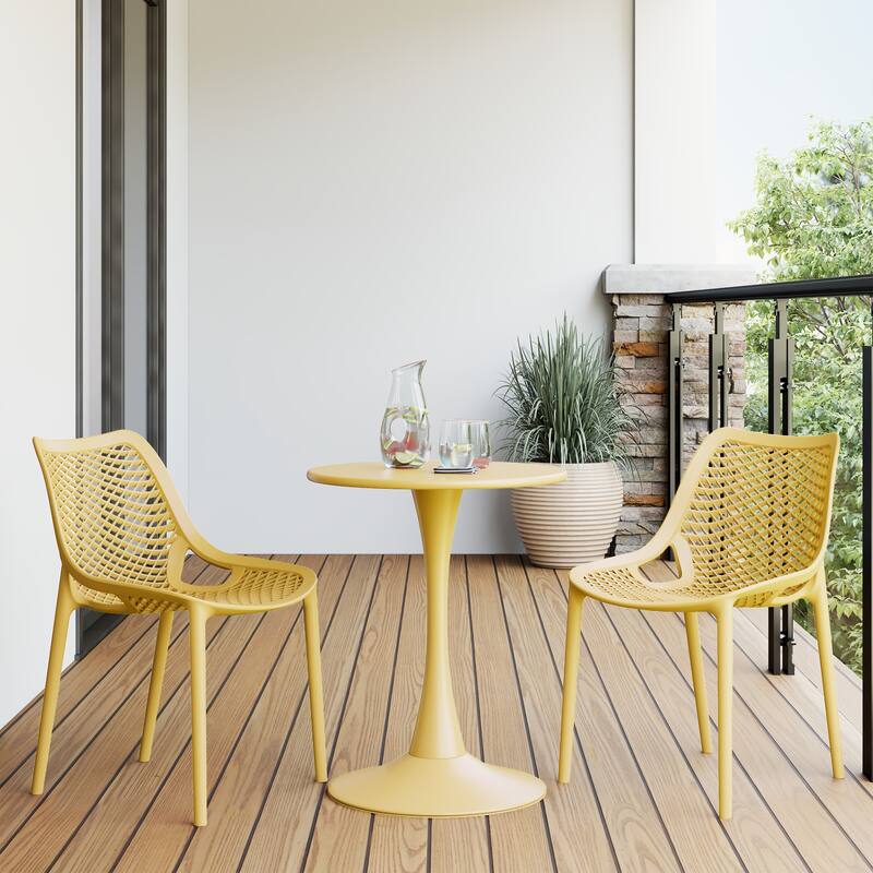 Frond and Form Outdoor Stacking Dining Side Chair (Set of 2)