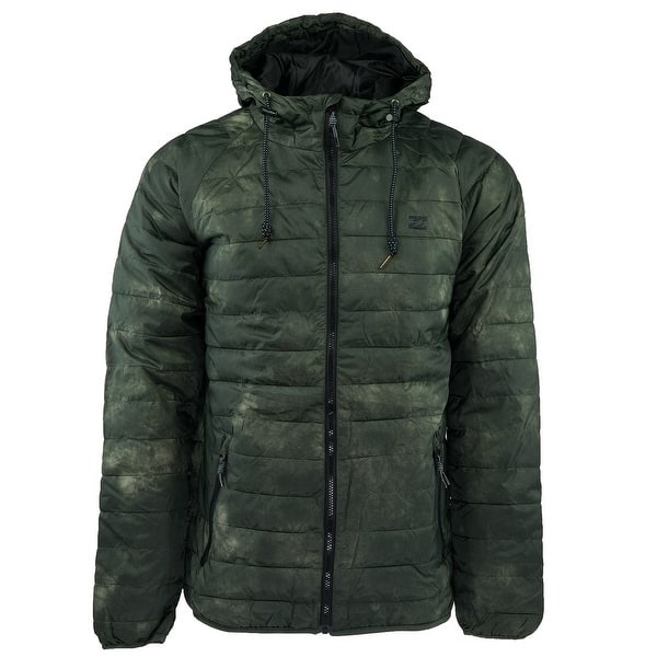 Shop Billabong Men S Escape Puffer Jacket Military Green
