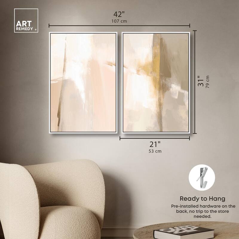 Meditative Hues II Canvas Set of 2 by Art Remedy