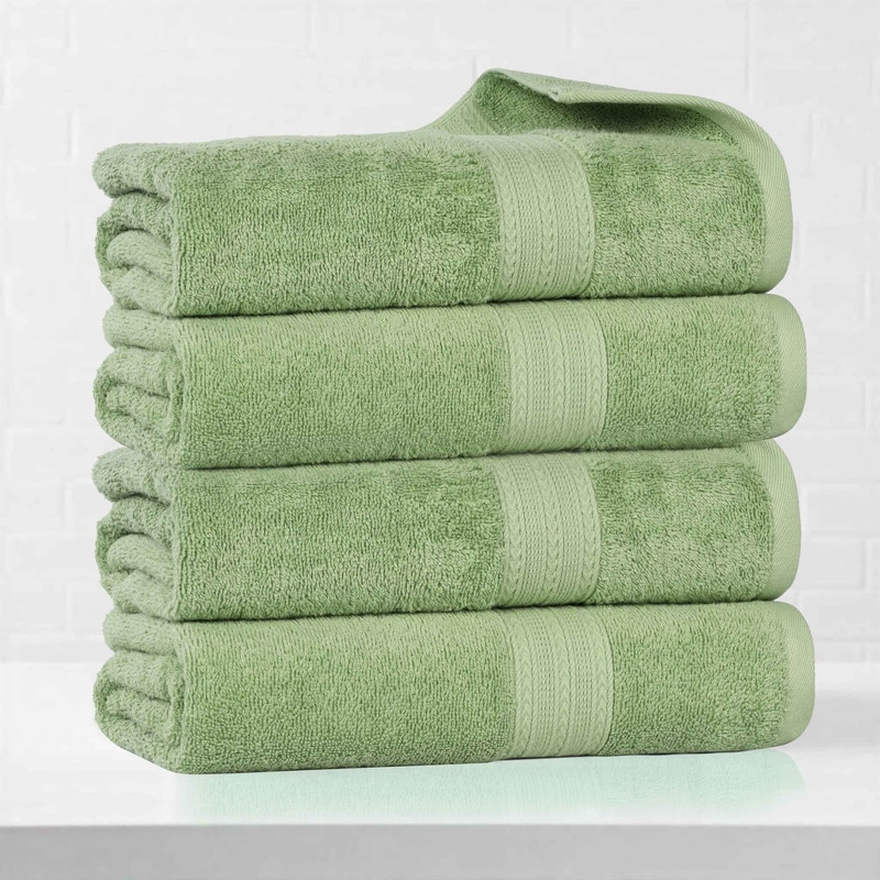 Eco-Friendly Sustainable Cotton Bath Towel by Superior (Set of 4)