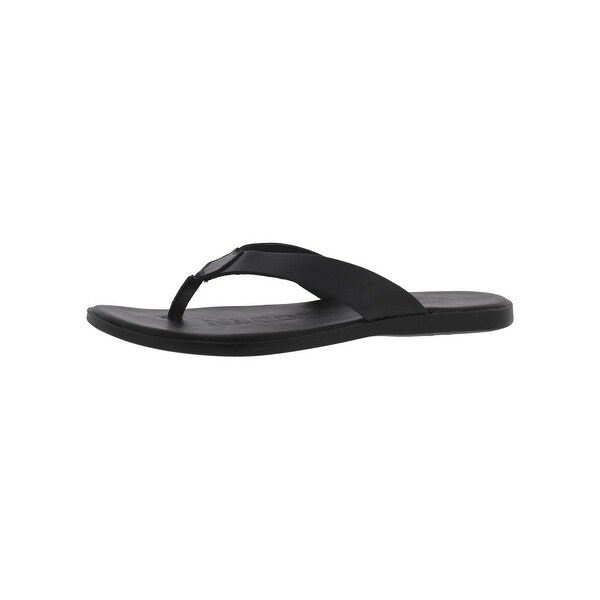 Steve Madden Mens Strings Flip-Flops Leather Casual