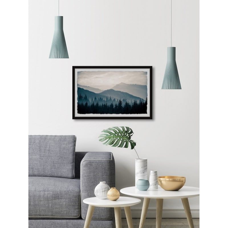 'Forest Morning View' Framed Painting Print