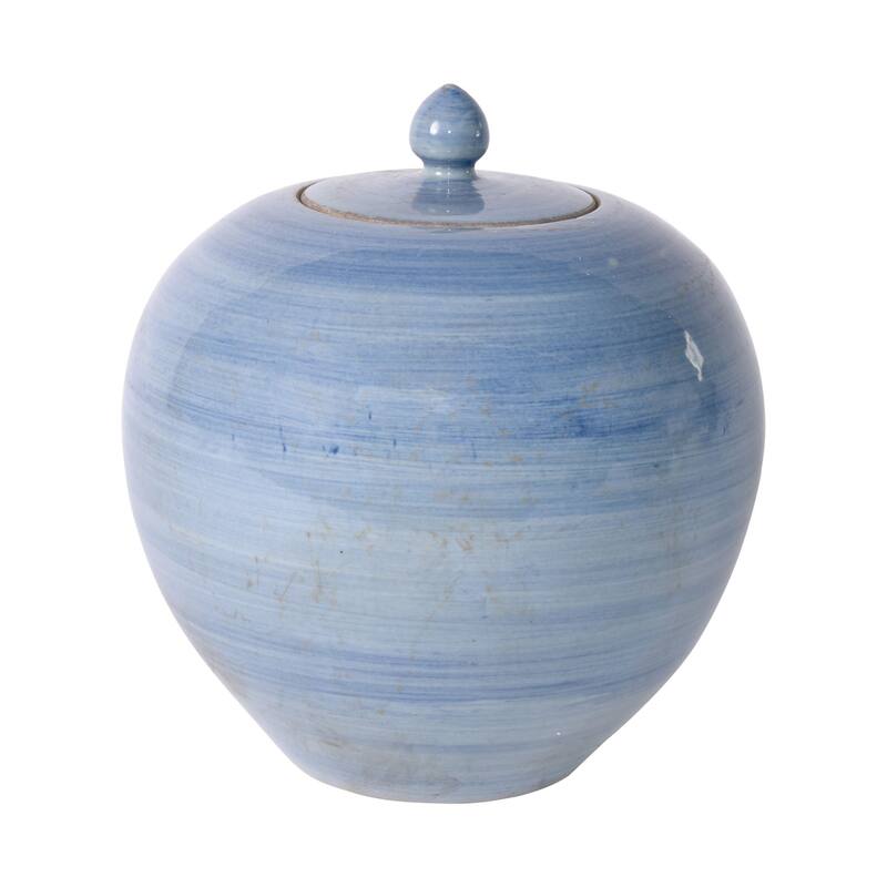 Denim Blue Melon Jar - 11x11x11