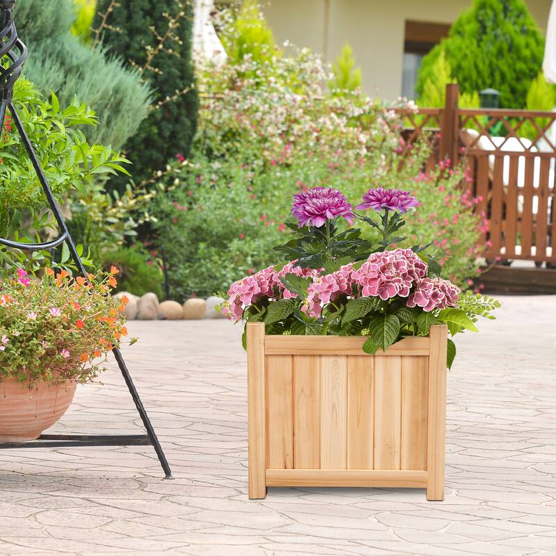 Raised Garden Bed Wood Planter Outdoor Elevated Planting Boxes