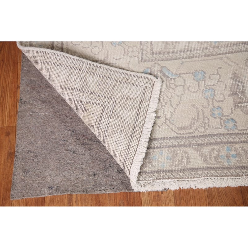 Distressed Traditional Tabriz Persian Vintage Rug Handmade Wool Carpet - 9'7" x 12'4"
