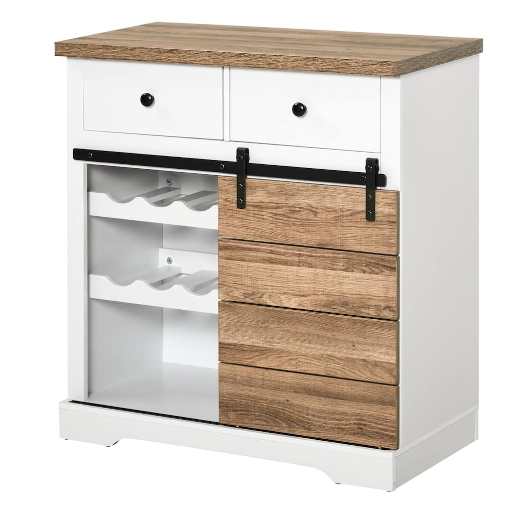 Farmhouse Coffee Bar Cabinet Sideboard Buffet Cabinet