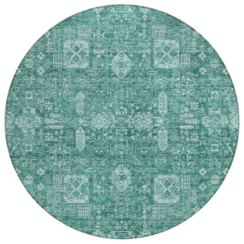 HomeRoots Oriental Transitional Rectangle Outdoor Rug