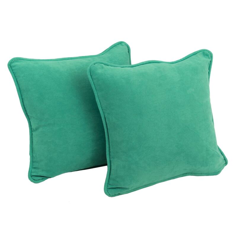 18-inch Microsuede Accent Throw Pillow (Set of 2) - Emerald