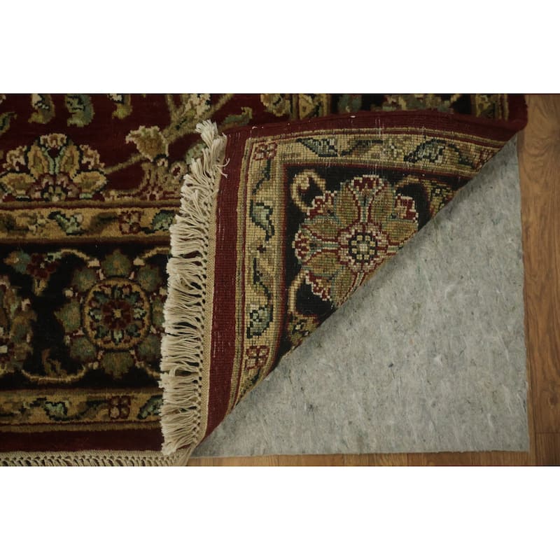 Hand Knotted Oriental 100% Wool Carpet Traditional All-Over Red Agra Area Rug - 5' 11'' X 6' 0''