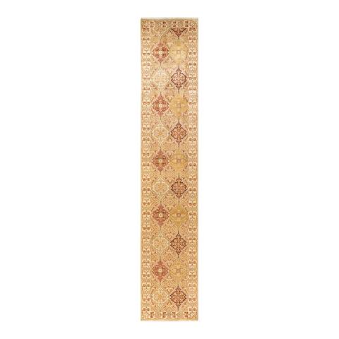 Overton Mogul One-of-a-Kind Hand-Knotted Runner - Ivory, 2' 7" x 14' 0" - 2' 7" x 14' 0"