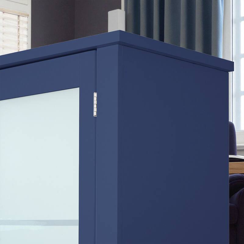 Traditional 63" Buffet Hutch Kitchen Pantry Cabinet with Drawers, Doors, and Adjustable Shelves for Dining Room or Storage