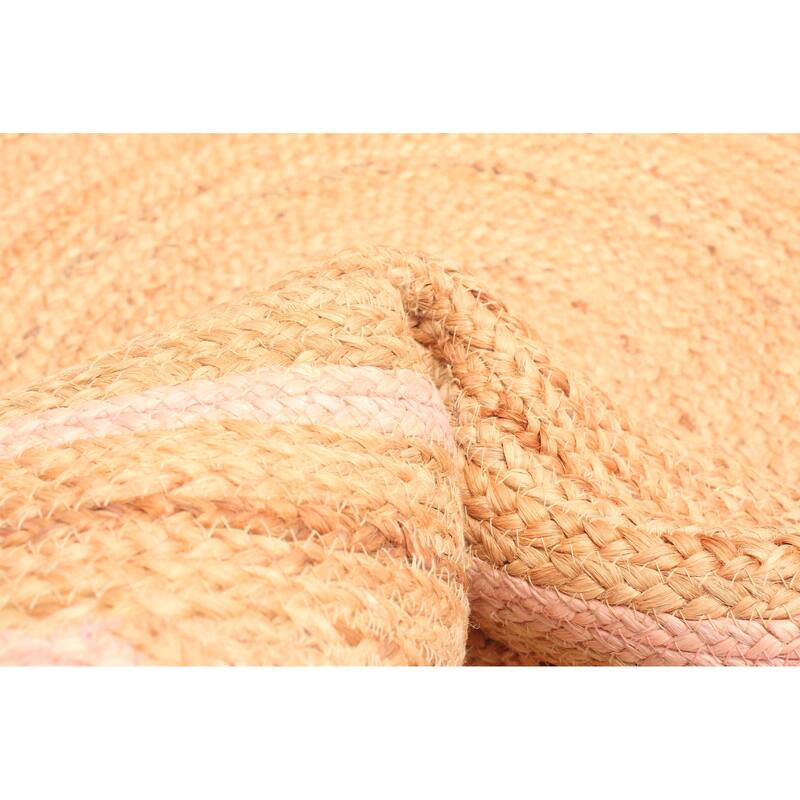 ECARPETGALLERY Braided Weave Palas Denizli Tan Jute Rug - 3'9 x 3'9