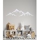 preview thumbnail 1 of 15, Mountains Wall Decal Nursery Decor. 7 tall x 22 wide inches - White
